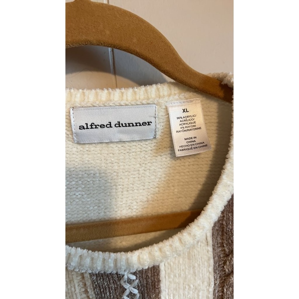 Alfred Dunner Patchwork Cable Knit Sweater - Picture 2 of 4